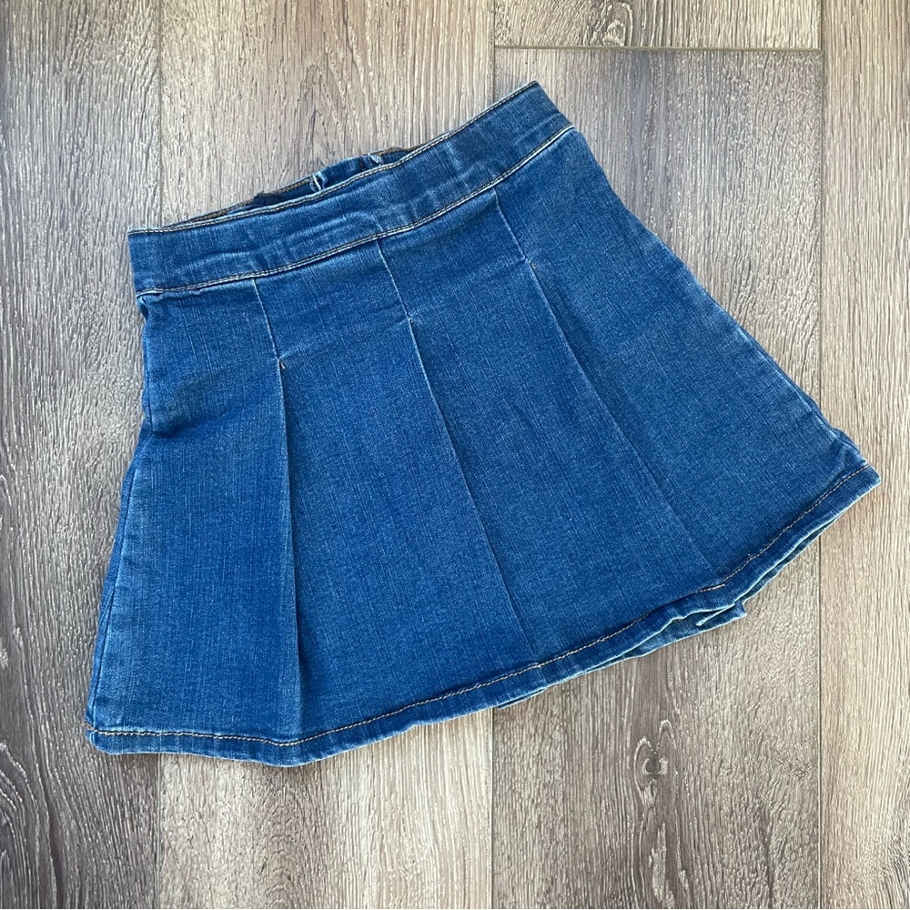Art Class Girls Denim Pleated Skirt 6X